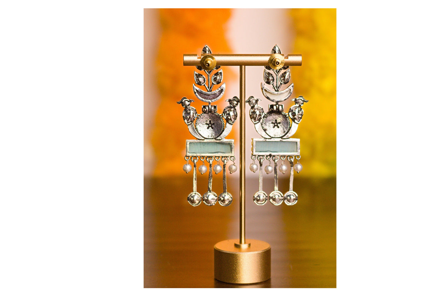 Aqua Woodpecker Earrings