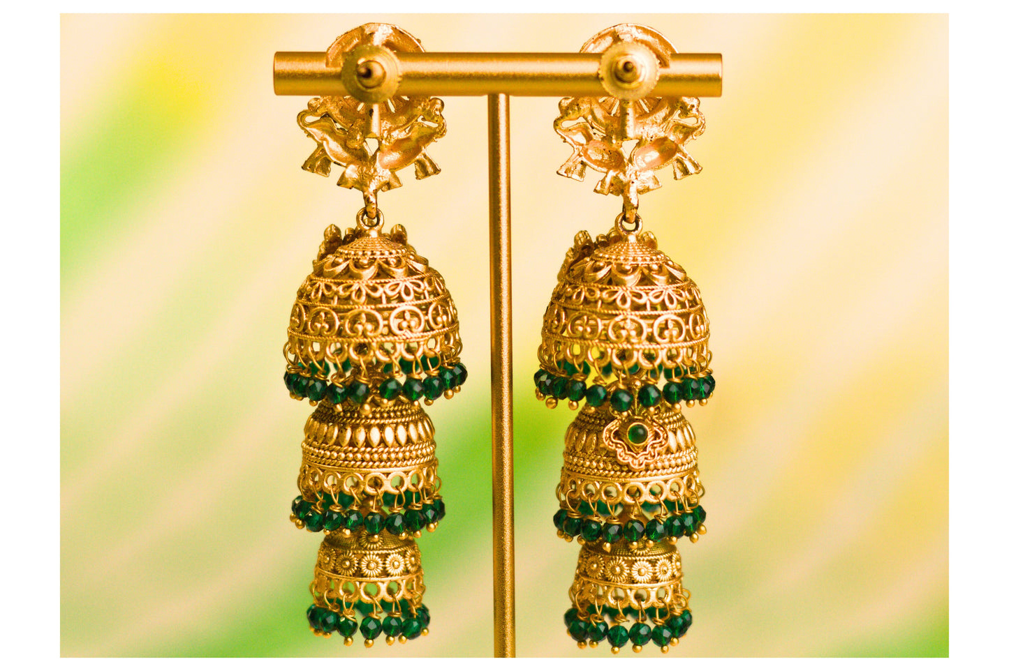 Ramayana 3 Tiered Jhumkas