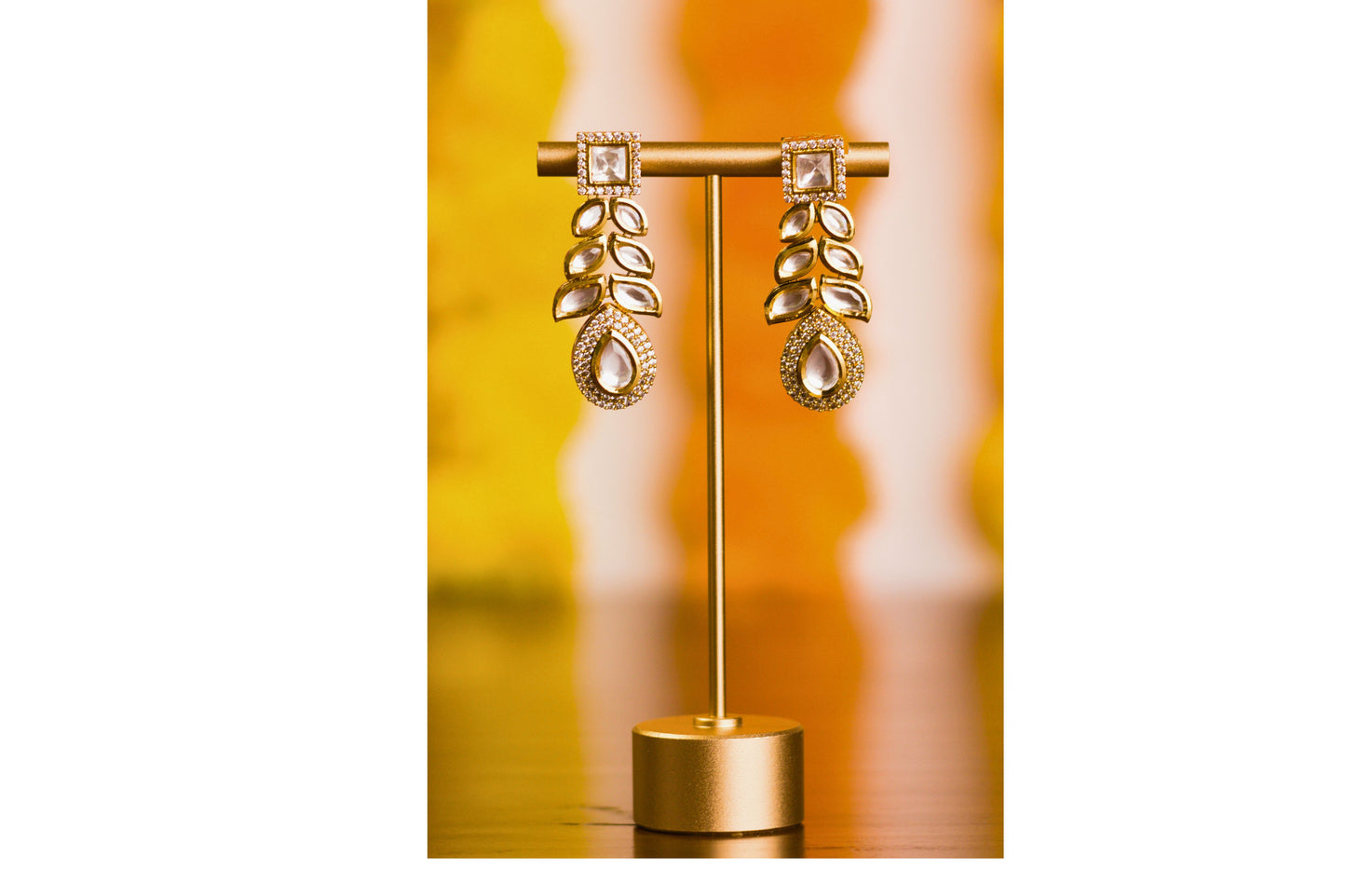 Kundan Meena Earrings