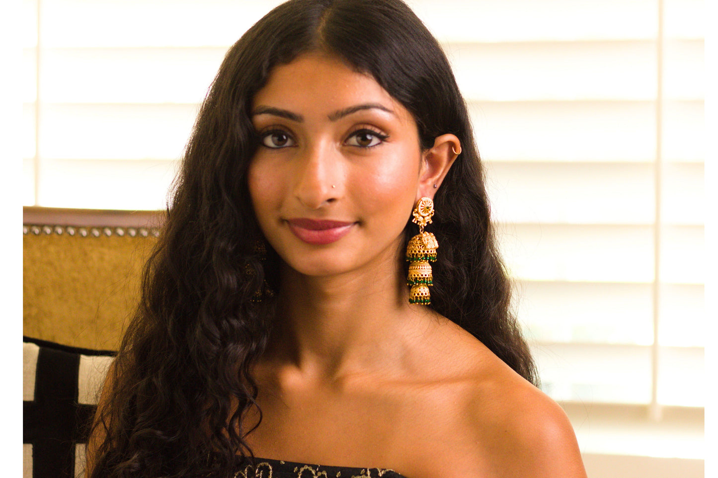 Ramayana 3 Tiered Jhumkas