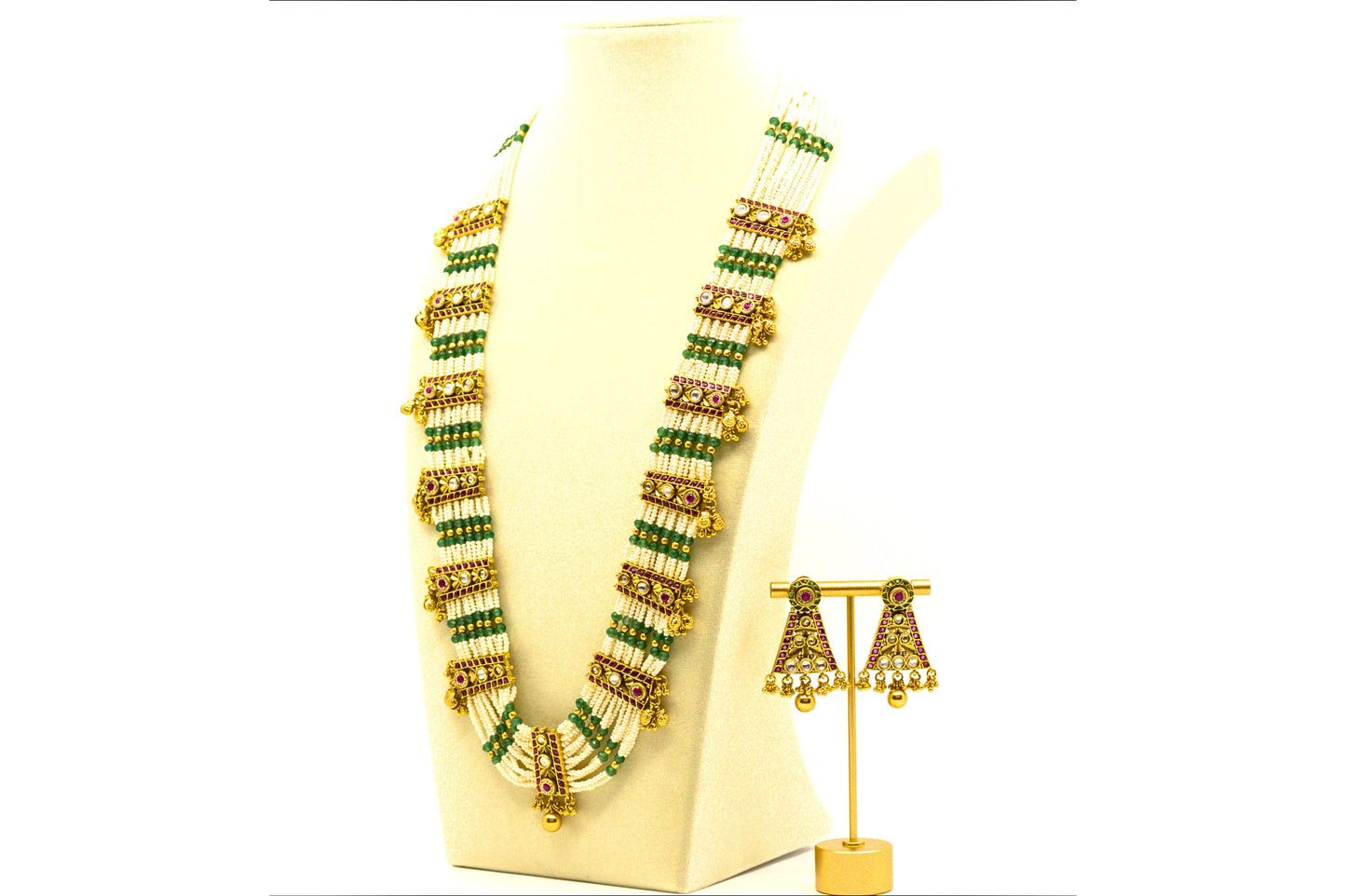 Rajwadi Piroi Haar Set