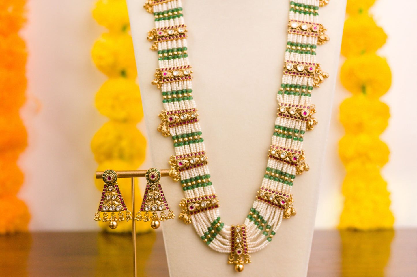 Rajwadi Piroi Haar Set