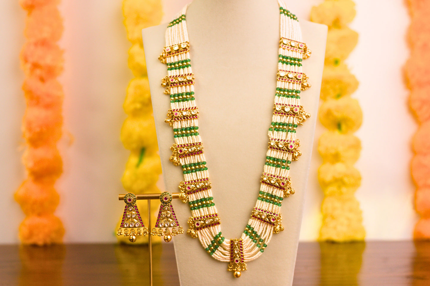 Rajwadi Piroi Haar Set