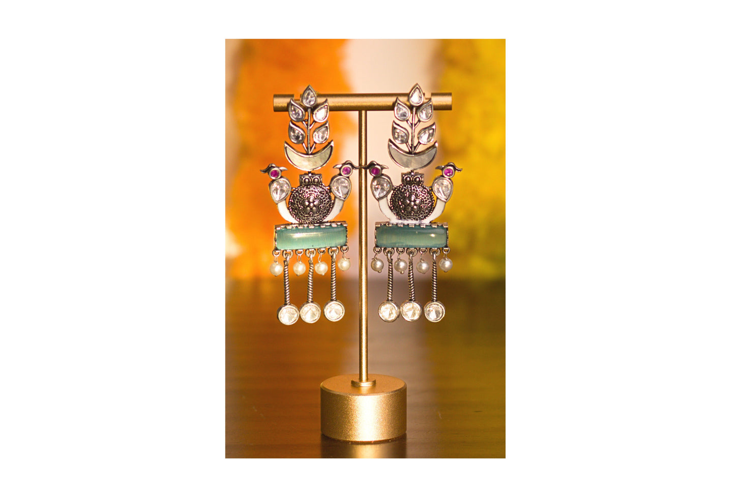 Aqua Woodpecker Earrings