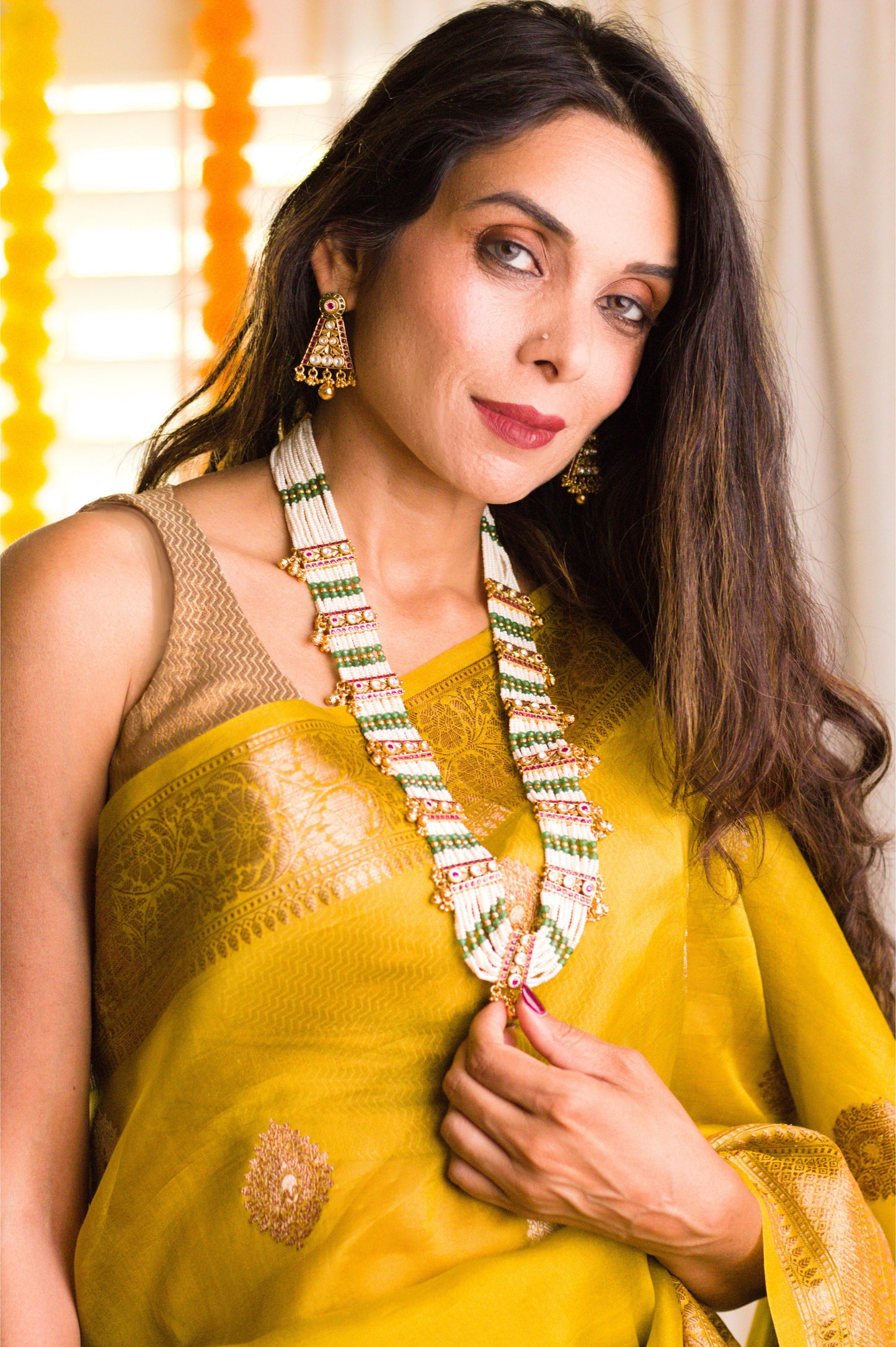 Rajwadi Piroi Haar Set