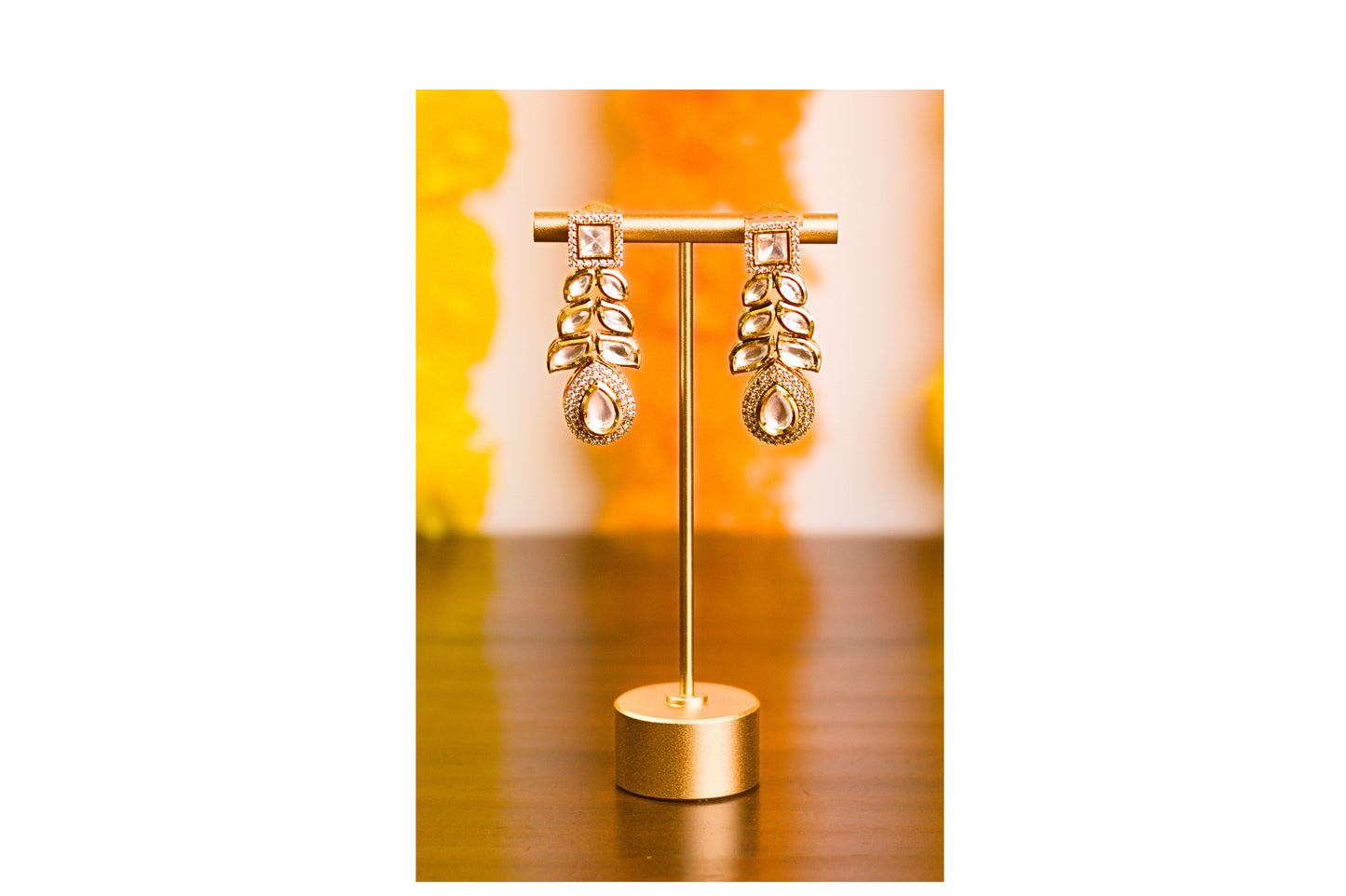 Kundan Meena Earrings