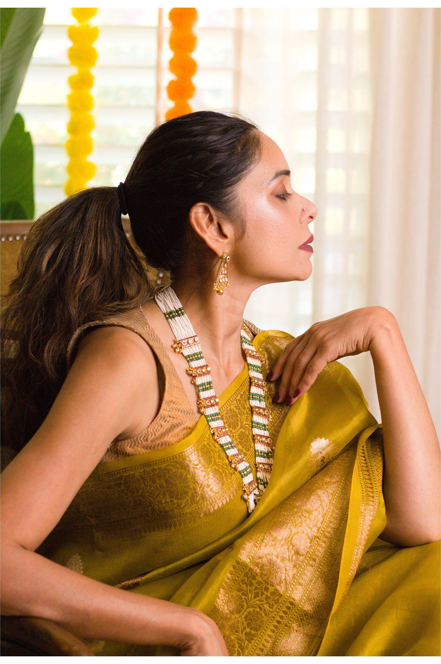 Rajwadi Piroi Haar Set