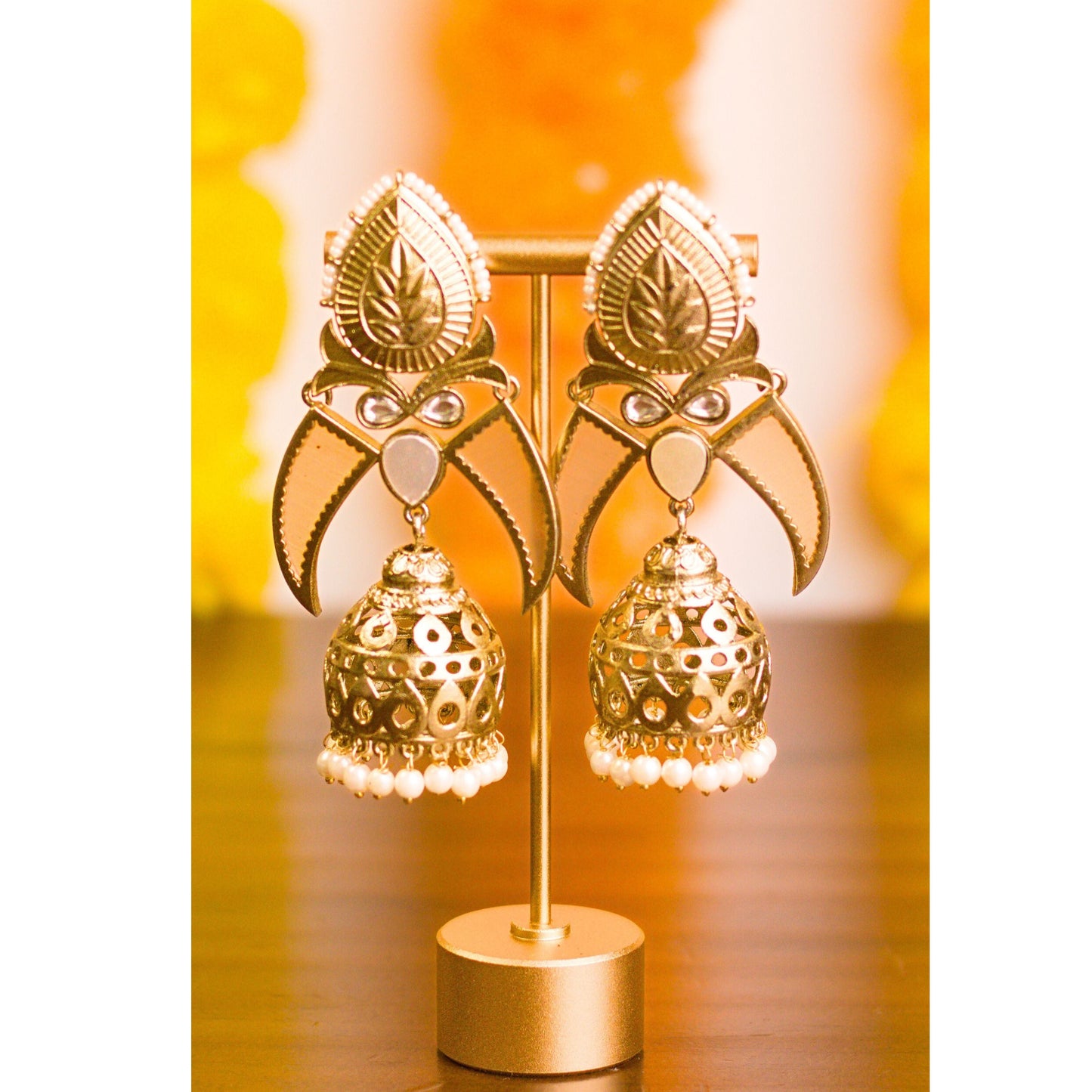 Peach Tusk Jhumkas