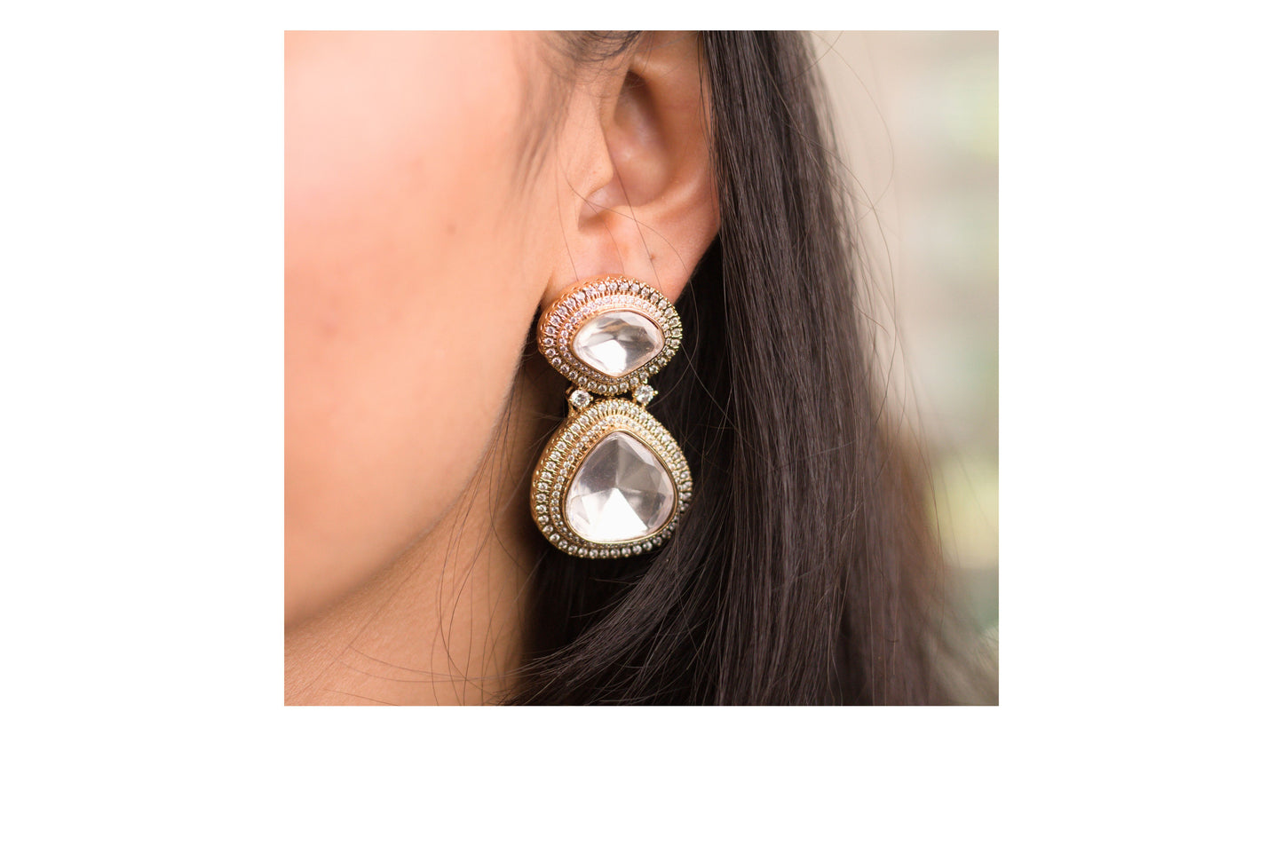 Statement Stone Drop Earrings