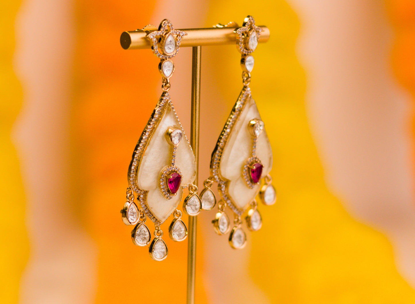 Mother Of Pearl Overlay Earrings