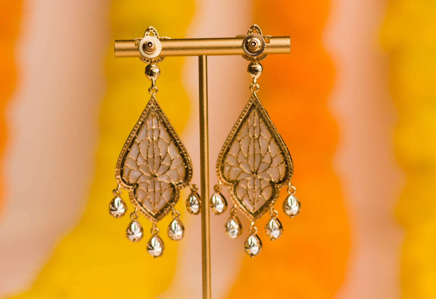 Mother Of Pearl Overlay Earrings