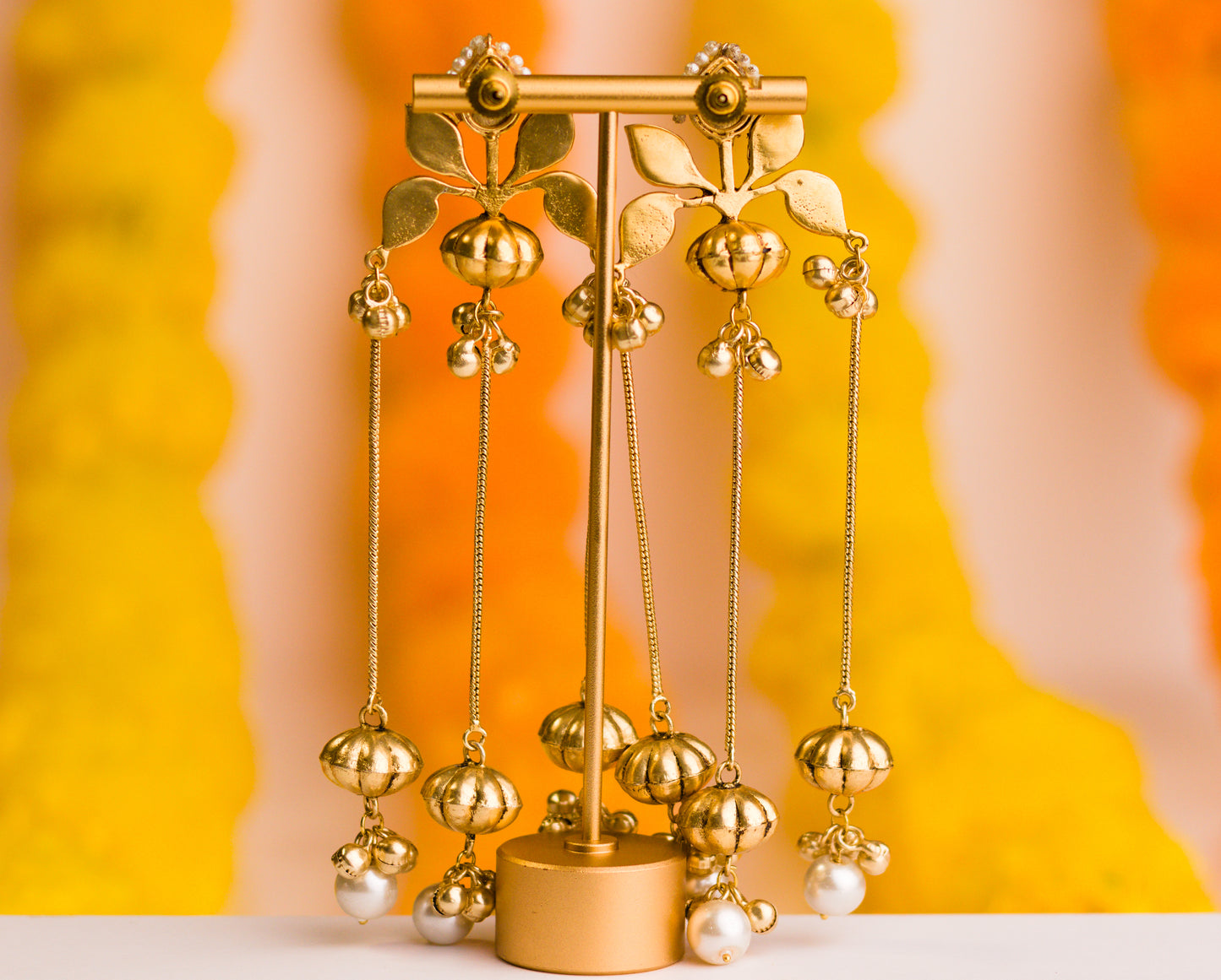 Chain and Ghungroo Rani Pachi Kundan Bali